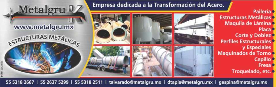 Estructuras Metalicas *Paileria *Maquila de lamina *Placa *Corte y Doblez *Perfiles Estructurales y especiales *Maquinados de torno *Cepillo *Fresa *Troquelado