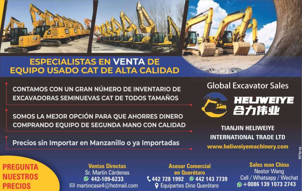 Especialistas en Equipo Usado CAT de Alta Calidad. Contamos con Inventario de Excavadoras Seminuevas CAT de todos tamaños. Precios sin Importar en Manzanillo o ya Importadas.