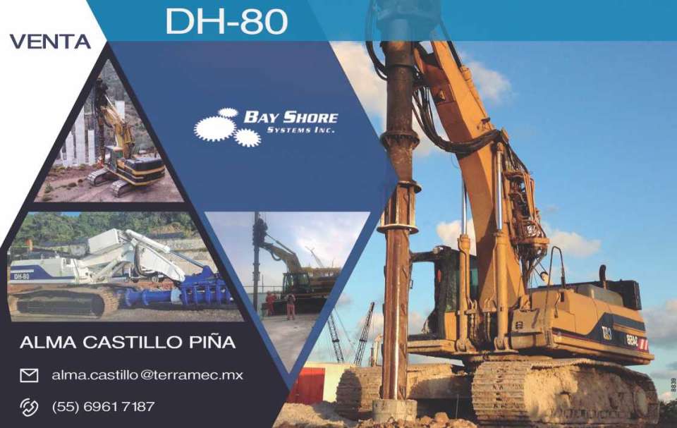 Peforadora DH-80 en VENTA. BAY SHORE. Maquinaria para Cimentaciones.